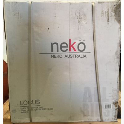 Neko, Locus, White Gloss, 750mm Vanity Cabinet And Kick - ORP$421.04