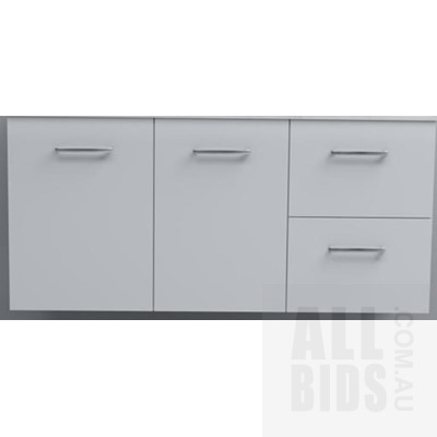 Neko Locus, 1200mm, White Gloss, Wall Hung Vanity Cabinet Only - Lot Of Three - ORP$1261.44 Combined