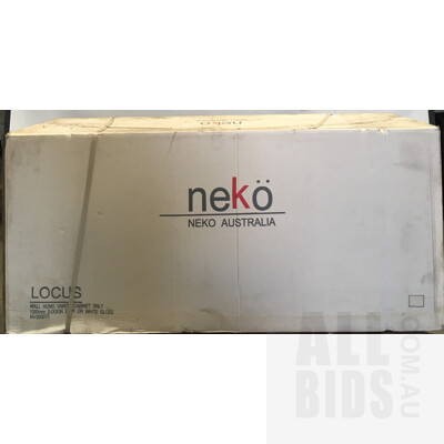 Neko Locus, 1200mm, White Gloss, Wall Hung Vanity Cabinet Only  -  ORP$420.48