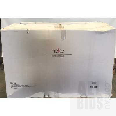 Neko, Locus, 1200mm, White Gloss, Kick Only Vanity Cabinet - Lot Of Two - ORP$1120.94 Combined