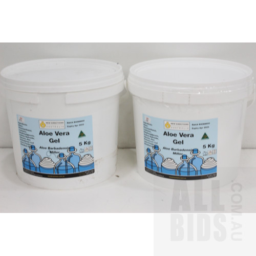 5kg Tubs of New Directions Aloe Vera Gel - Lot of Two