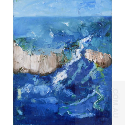 Ingrid Weiss, Ocean Coast, Oil on Canvas, 50 x 40 cm