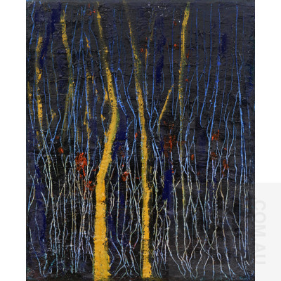 Ingrid Weiss, Forest Study, Oil on Canvas, Each 25 x 20 cm (2)