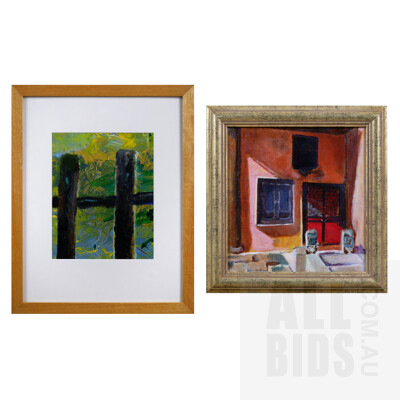 Ingrid Weiss, Two Small Oil Studies, Largest 24 x 23 cm (2)