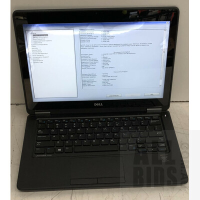 Dell Latitude E7250 12.5-Inch Intel Core i7 (5600U) 2.60GHz CPU Touchscreen Laptop