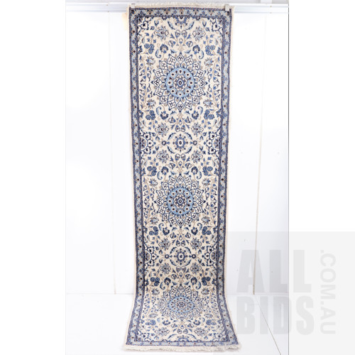 Persian Style Hand Knotted Runner with Central Medallion