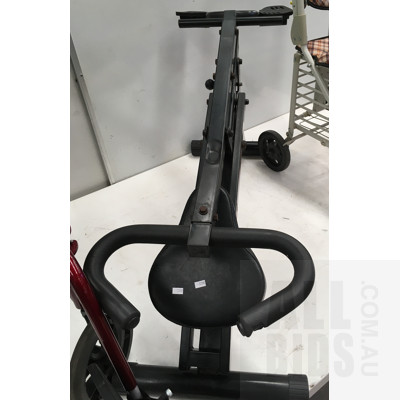 AUS Care Wheelchair, Old Man Foldable Shopping Cart And Trim Rider Exercise Machine