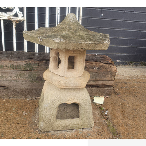 Cast Composite Japanese Pagoda Garden Lantern