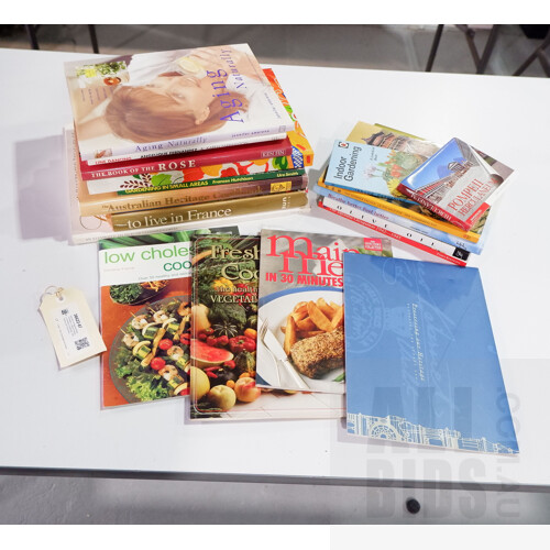 Selection of Approximately 19 Books on Mixed Subjects Including Cookbooks, War History and Gardening
