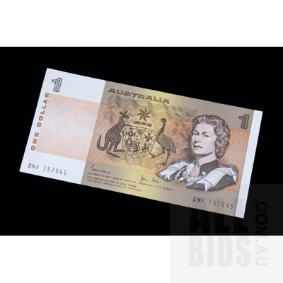 $1 1982 Johnston Stone Australian One Dollar Banknote R78 DNF757045