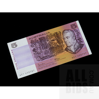 $5 1985 Johnston Fraser Australian Five Dollar Banknote R209A QET450787