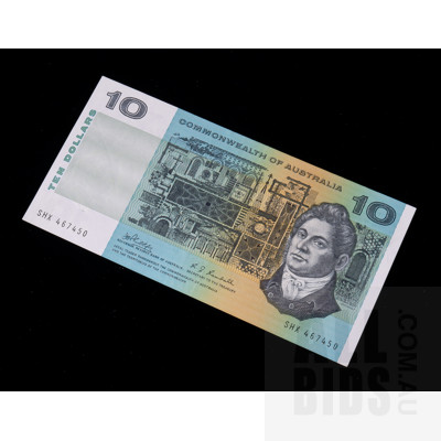 $10 1969 Phillips Randall Australian Ten Dollar Banknote R303 SHX467450