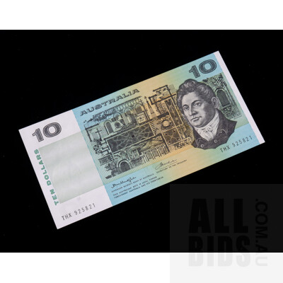 $10 1976 Knight Wheeler Australian Ten Dollar Banknote R306 THX925821