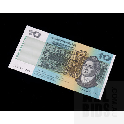 $10 1983 Johnston Stone Australian Ten Dollar Banknote R308 TZH675795