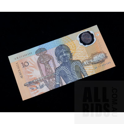$10 1988 Johnston Fraser Australian Ten Dollar Polymer Banknote R310 AB17450589