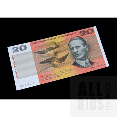 $20 1967 Coombs Randall Scarce Australian Twenty Dollar Banknote R402 XBR874623