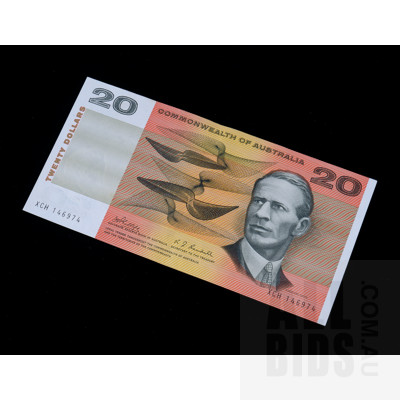 $20 1968 Phillips Randall Australian Twenty Dollar Banknote R403 XCH146974
