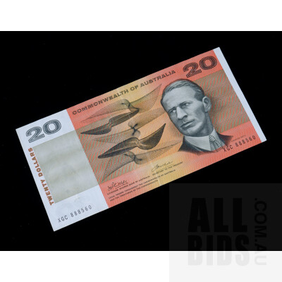 $20 1972 Phillips Wheeler Australian Twenty Dollar Banknote R404 XGC888560