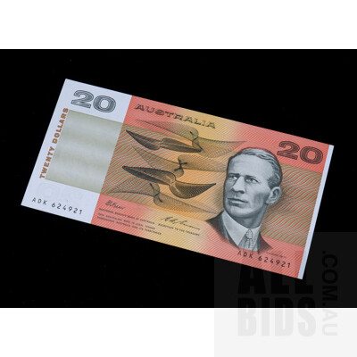 $20 1993 Fraser Evans Australian Twenty Dollar Banknote OCRB Serial R415 ADK624921