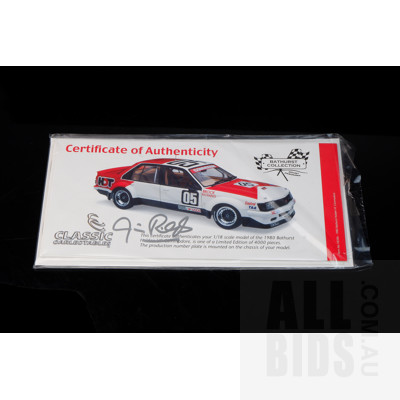 Classic Carlectables - 1980 Peter Brock/Jim Richards Holden VC Commodore - 1:18 Scale Model Car - With Jim Richards Signature On COA