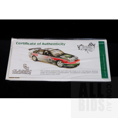Classic Carletables 1995 Tooheys 1000 Holden VR Commodore Larry Perkins Russell Ingall - 1:18 Scale Model Car -With Larry Perkins/Russell Ingal signature On Car