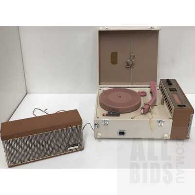 Vintage Portable Japanese Fujiya 10 Transistor Radio / Phonograph