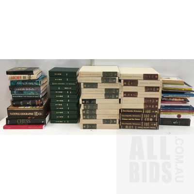 Assorted Lot Of Books Including, Encyclopedia Britannica And TIAA