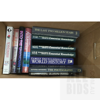 Bulk Lot Of Books Including, Time - Life History Of World And Britannica Atlas