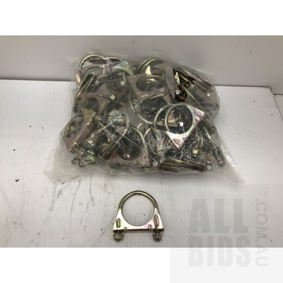 52mm Nickel Plated Exhaust Clamps - Lot of 50