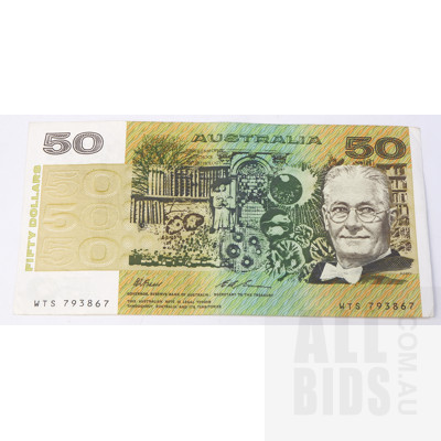 Australian Fraser/ Evans $50 Note, WTS793867