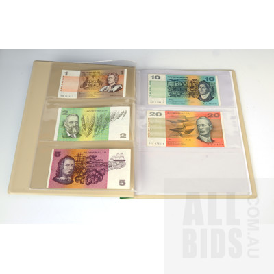 Album with Various Australian Banknotes, Including Fraser/ Cole $20 Note, RJG373259 and Fraser/ Cole $10 Note MKT138231 and More