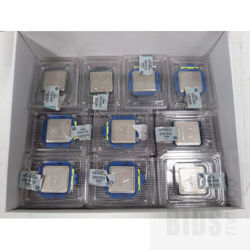 Intel Xeon E5-2640 v2 & E5-2650 CPUs with Heat Sinks - Lot of 10