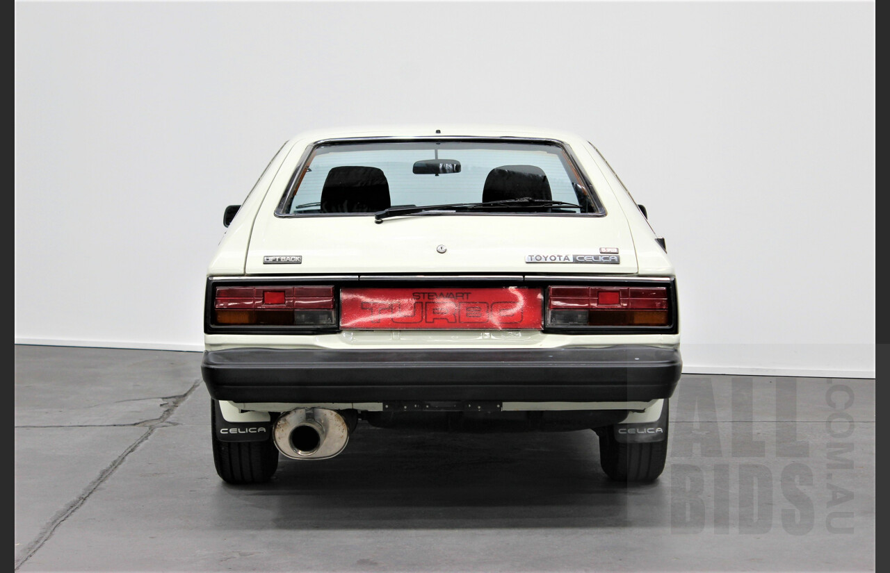 3/1981 Toyota Celica Stewart Turbo RA40 Liftback 2d Coupe White 2.0L Turbo