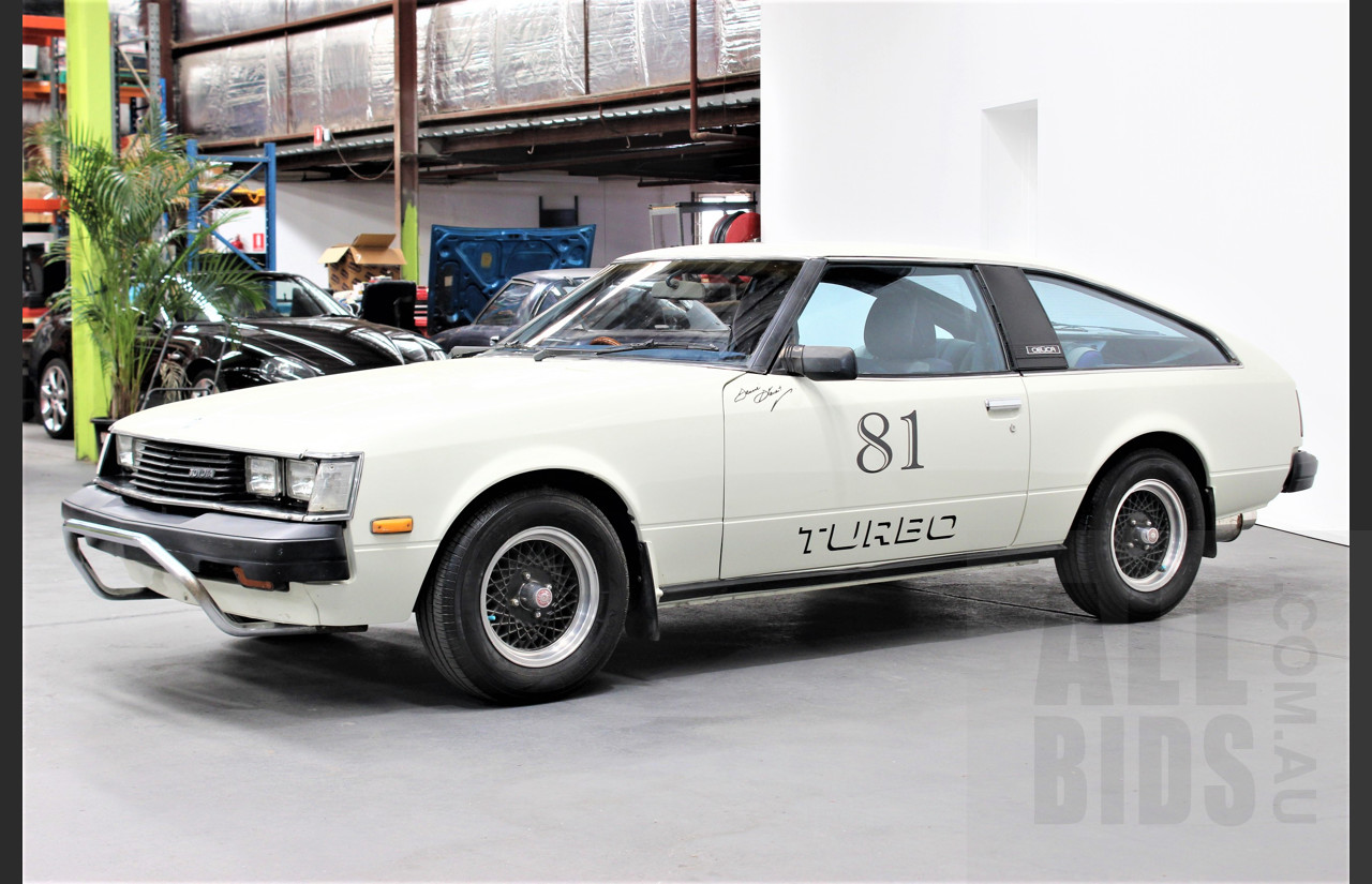 3/1981 Toyota Celica Stewart Turbo RA40 Liftback 2d Coupe White 2.0L Turbo