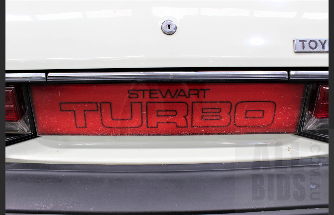 3/1981 Toyota Celica Stewart Turbo RA40 Liftback 2d Coupe White 2.0L Turbo