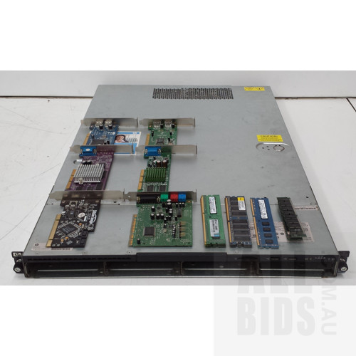 Assorted PCIe Cards, Graphics Cards ,RAM and HP TPS-F002 Server