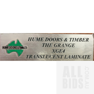 Ex-Showroom Hume Grange XGE4 Translucent Laminate Door