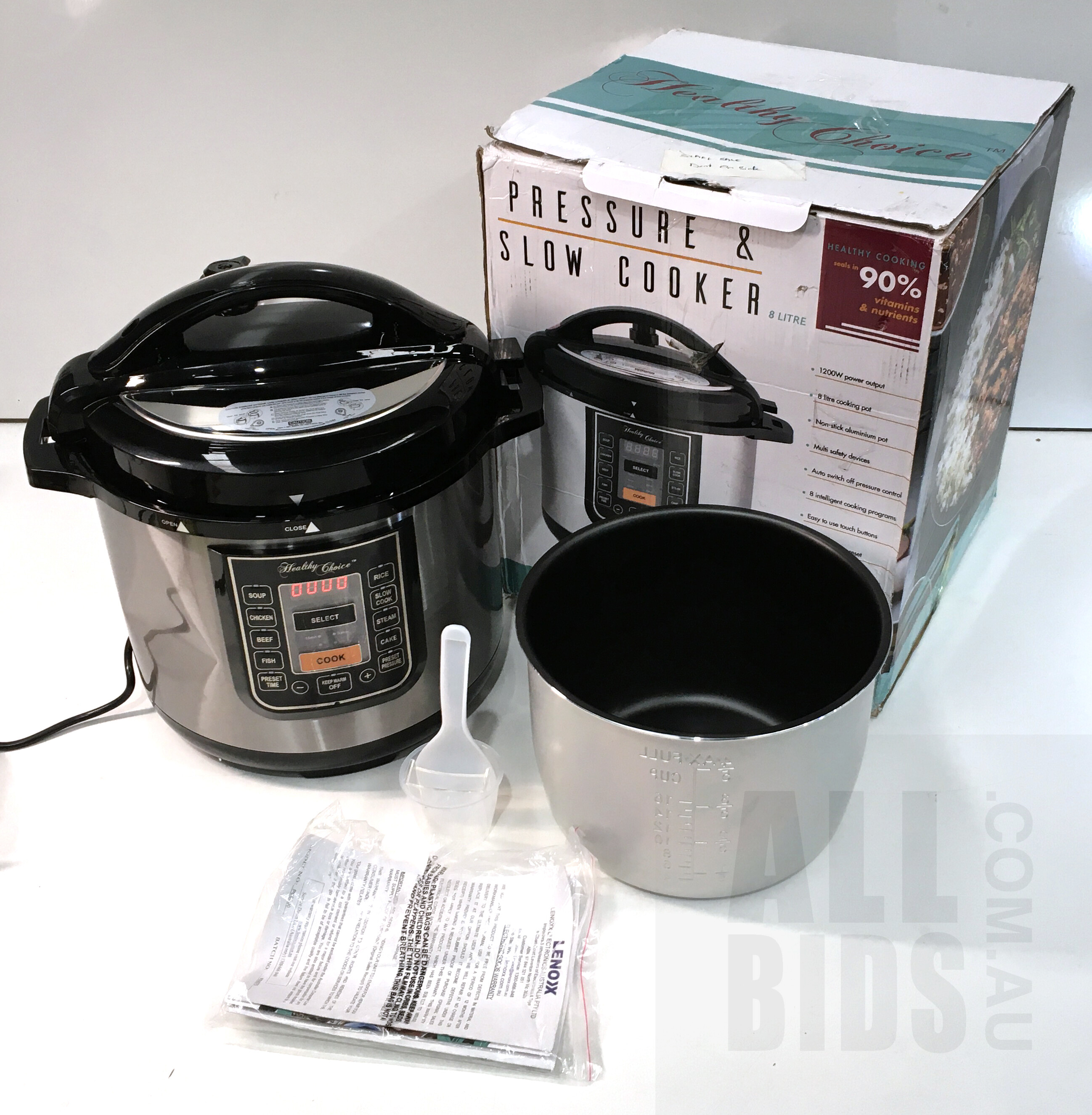 Healthy choice 2025 8l pressure cooker