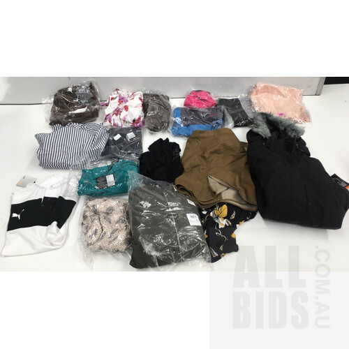 Designer Women's Clothing Size L 14/16 Brands Including Puma, Trespass, The Fifth Label, Jets and More - Lot of 15