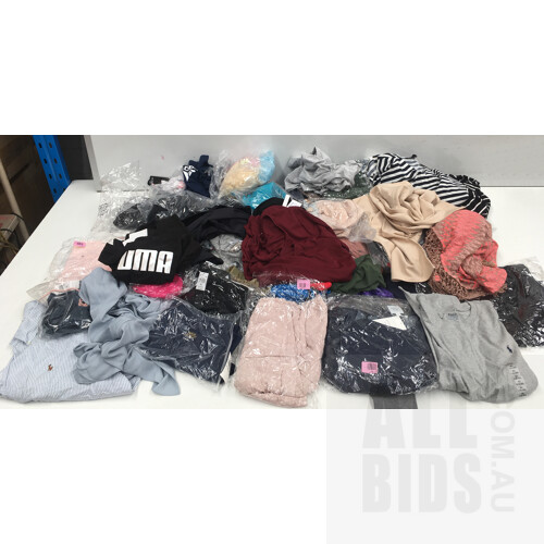 Bulk Lot of Women's Clothing Assorted Sizes Brands Including My Size, Ralph Lauren, Adidas, Puma and More