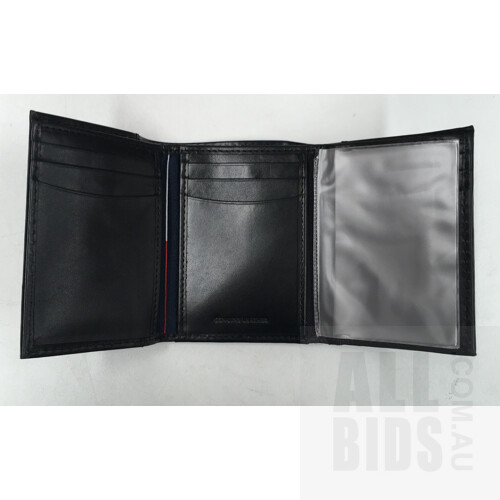 Tommy Hilfiger Tri-Fold Black Leather Wallet and Tommy Hilfiger Belt