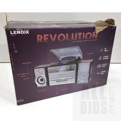 Lenoxx CD114 CD/Turntable/Cassette Music System