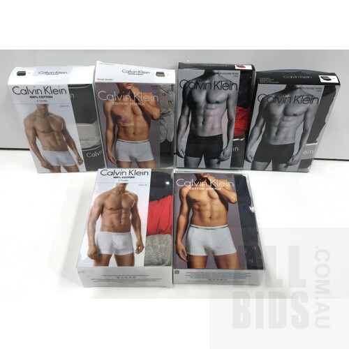 Calvin Klein Trunks 3 Pack Size M - Lot of 6