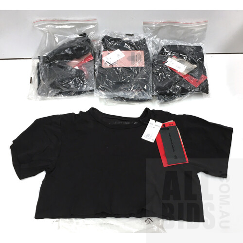 Alexander Wang X H&M Breathable Black Short Crop Top Size M - Lot of 8