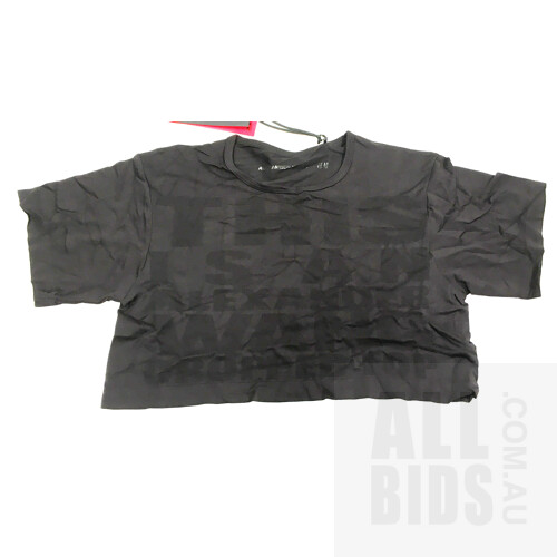 Alexander Wang X H&M Breathable Black Short Crop Top Size M - Lot of 8