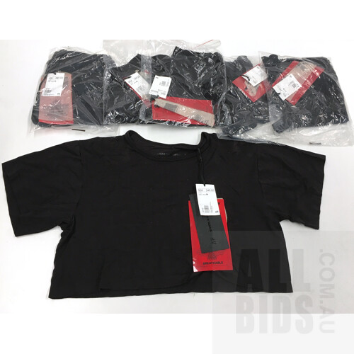 Alexander Wang X H&M Breathable Black Short Crop Top Size M - Lot of 6