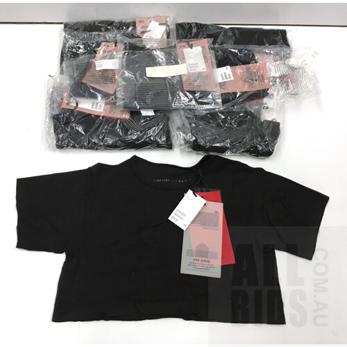 Alexander Wang X H&M Breathable Black Short Crop Top Size XS - Lot of 8