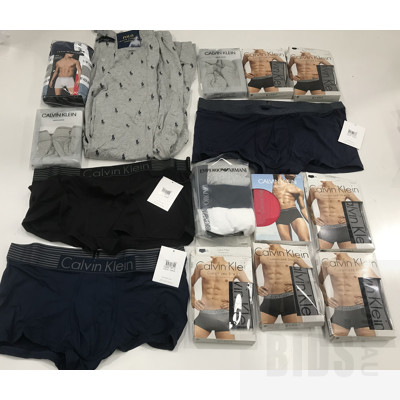 Assorted Designer XL Men's Underwear - Lot of 14