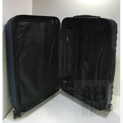 Jeff Banks 2-Piece Navy Hardcase Suitcase Set