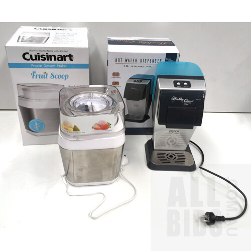 Healthy Choice 1.8L Hot Water Dispenser and Cuisinart Frozen Dessert Maker
